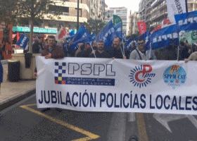 Concentraciones en Madrid y Delegaciónes de Gobierno por el anticipo de la jubilación de los policías locales