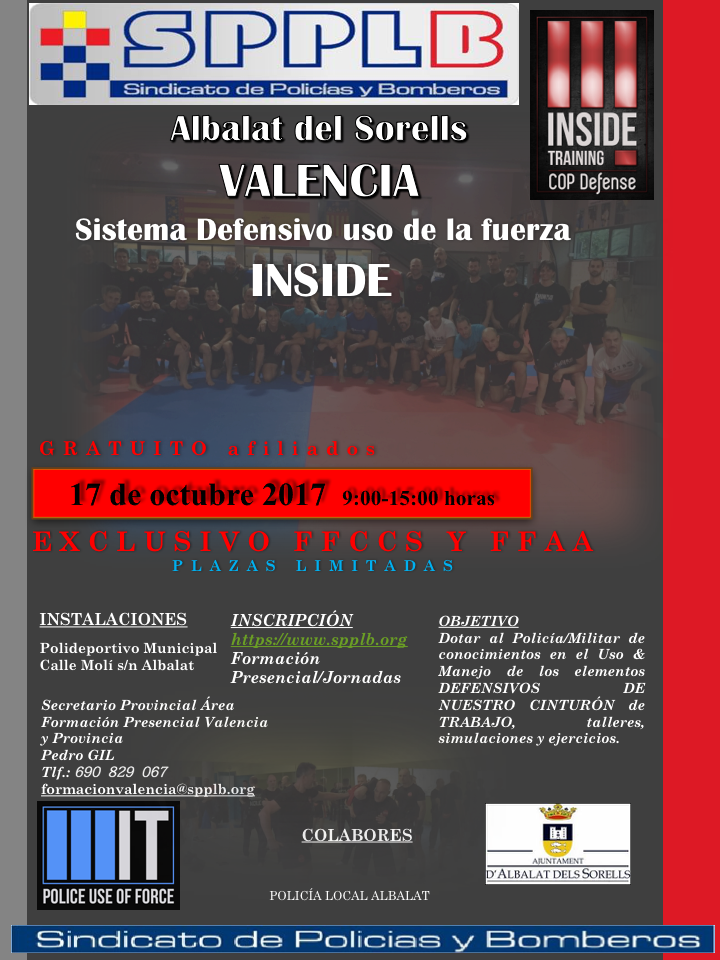Albalat Del Sorells (Valencia) Jornada Sistema Defensivo uso de la Fuerza